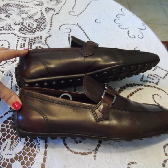 Louis Vuitton Chocolate Brown Leather Men Loafers Size 7.5 M main image 12